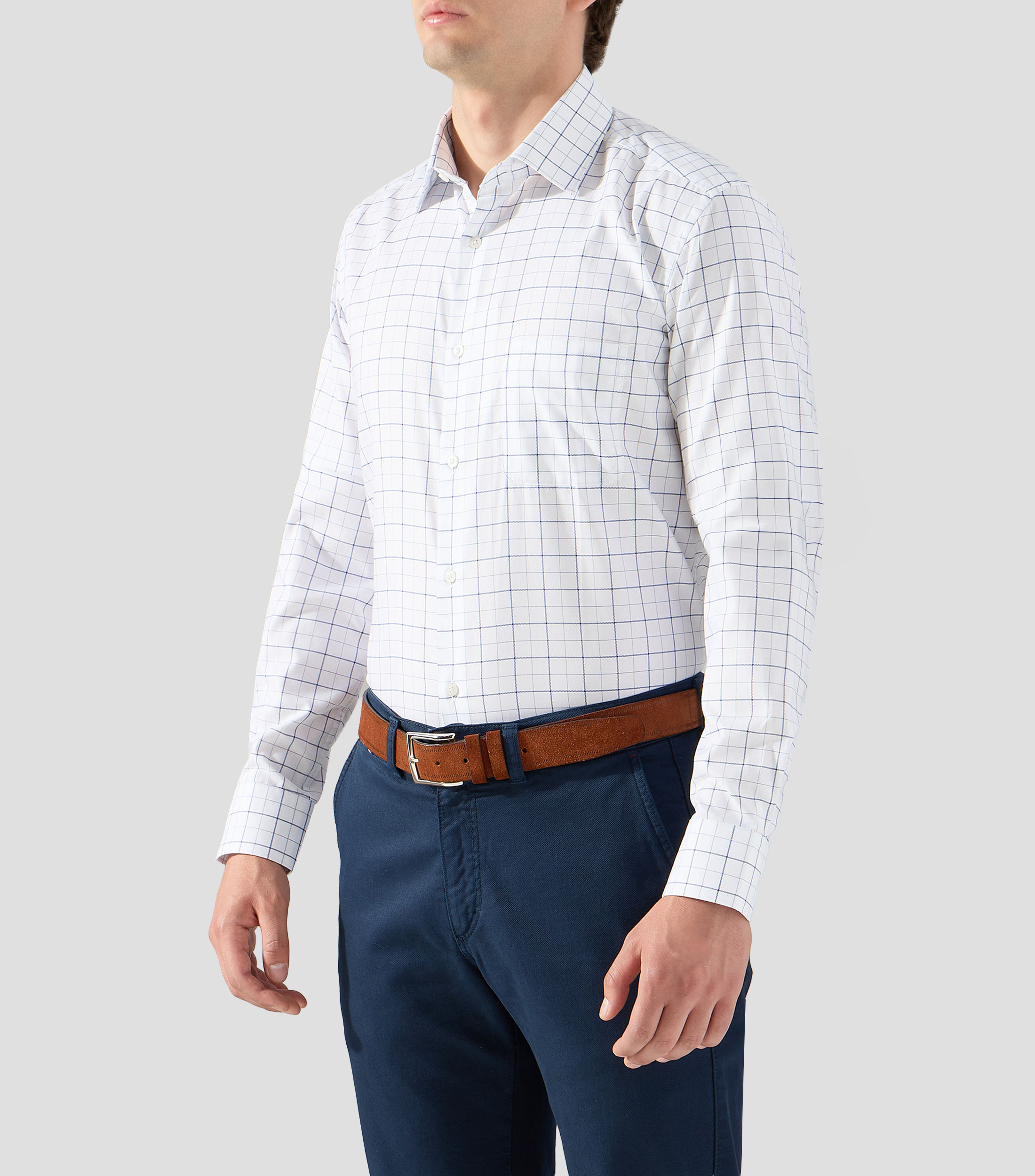 Camisa a cuadros manga larga Hombre